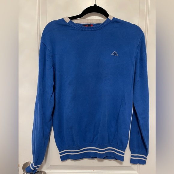Kappa Other - Vtg Robe Di Kappa Blue Crewneck Sweater Logo Sport Knit Pullover Y2K Euro Large